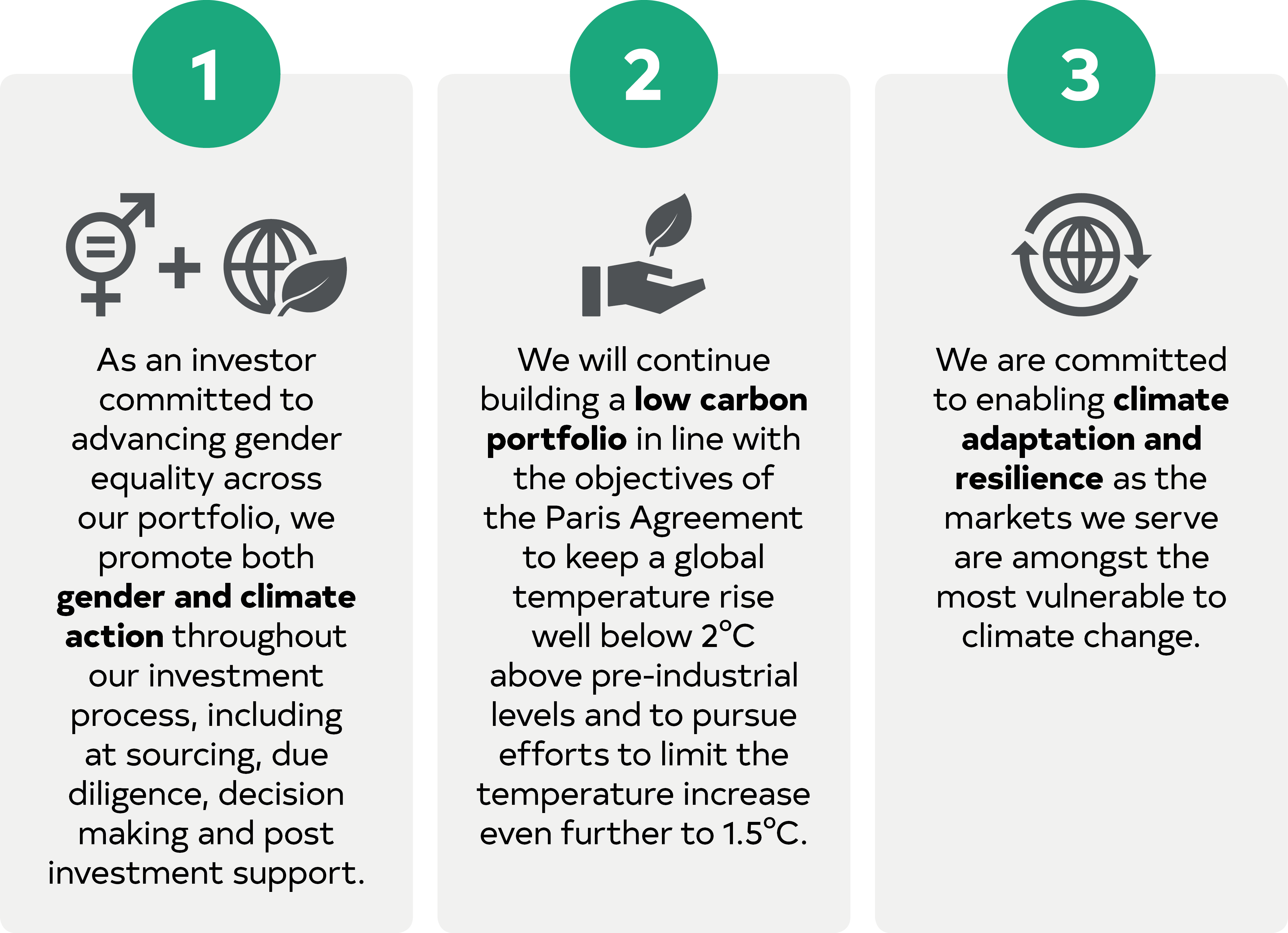 3 pillars climate strategy