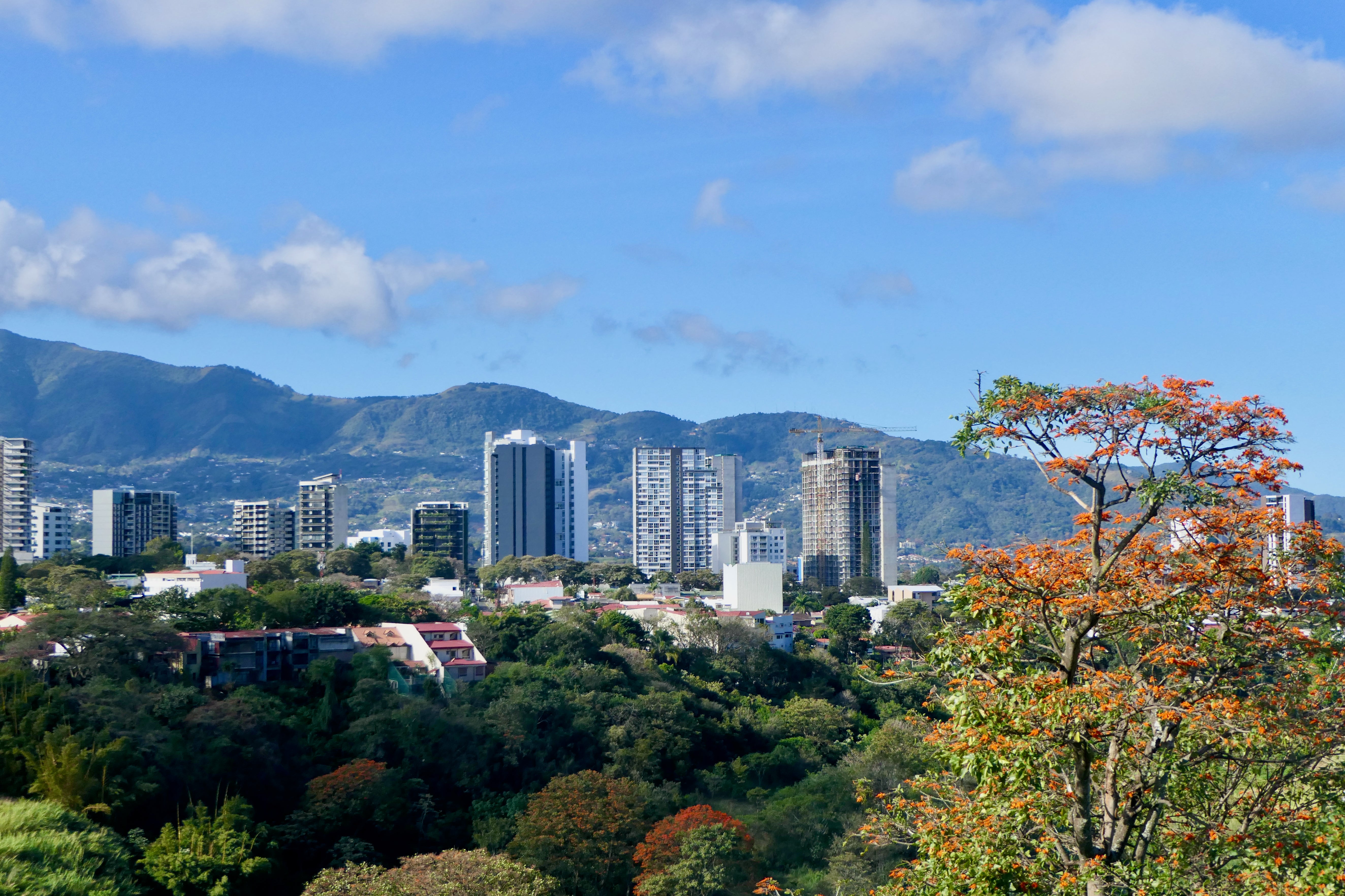 View of a city in Costa Rica