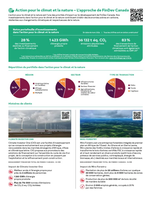 Aperçu Fiche d'information Action sur la nature et le climat