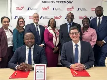 AFC signing ceremony group photo