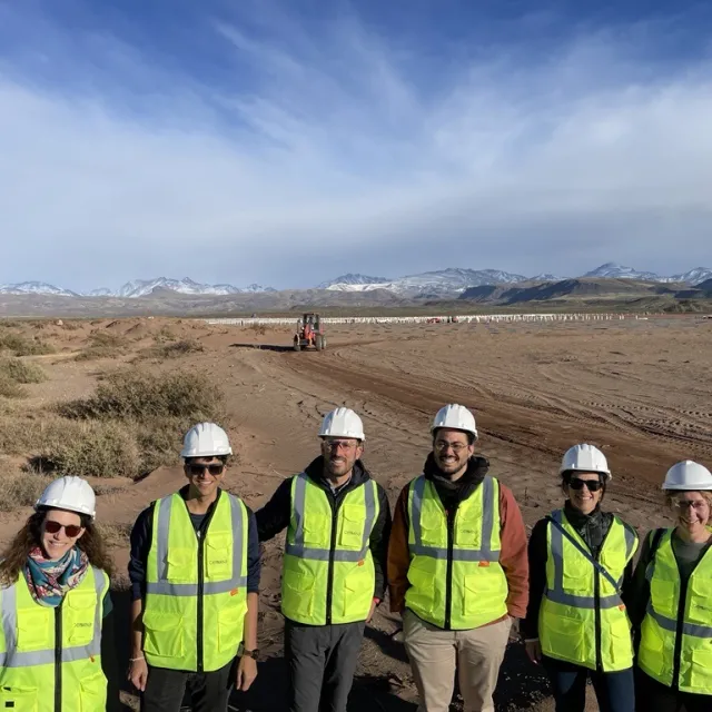 Team on site during a visit to Genneia